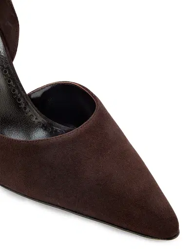 Manolo Blahnik Women's Taylernu Suede D'Orsay Pumps | Thumbnail 5 Manolo Blahnik Women's Taylernu Suede D'Orsay Pumps | Thumbnail 5