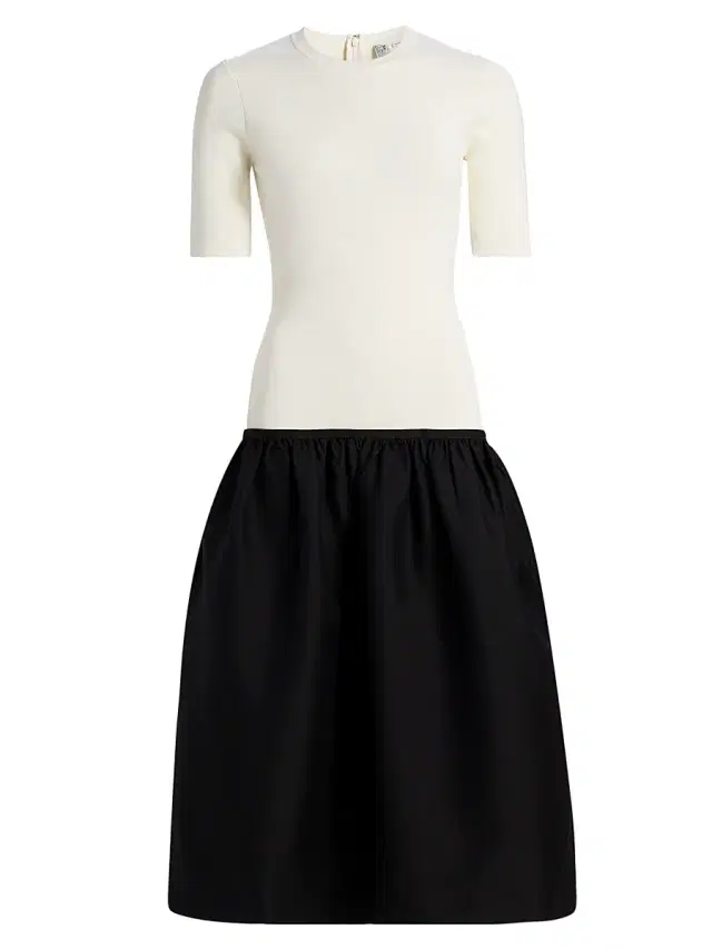 Women's Twinflower Colorblocked Crewneck Midi-Dress - Ecru Women's Twinflower Colorblocked Crewneck Midi-Dress - Ecru
