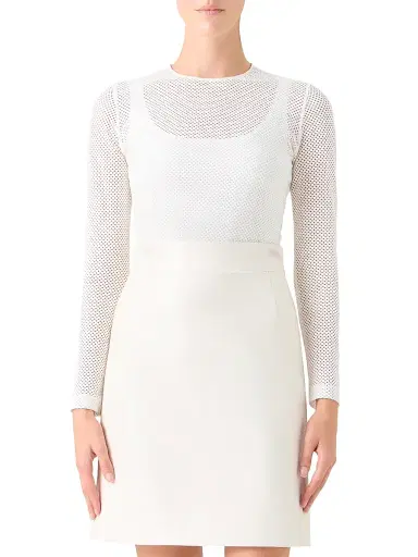 Akris punto Women's Mesh Jersey Crewneck Top | Thumbnail 3 Akris punto Women's Mesh Jersey Crewneck Top | Thumbnail 3