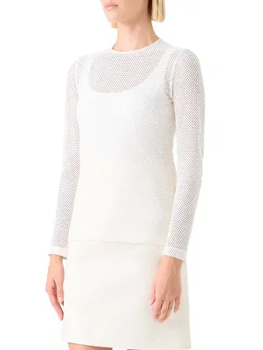 Akris punto Women's Mesh Jersey Crewneck Top | Thumbnail 4 Akris punto Women's Mesh Jersey Crewneck Top | Thumbnail 4