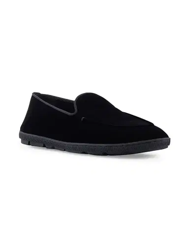 Giorgio Armani Men's Velvet Rubber-Sole Loafers | Thumbnail 2 Giorgio Armani Men's Velvet Rubber-Sole Loafers | Thumbnail 2