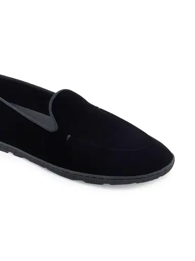 Giorgio Armani Men's Velvet Rubber-Sole Loafers | Thumbnail 5 Giorgio Armani Men's Velvet Rubber-Sole Loafers | Thumbnail 5