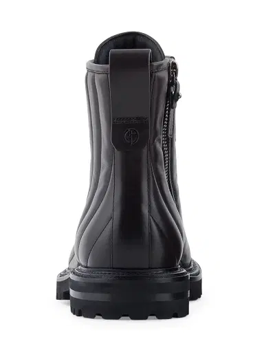 Giorgio Armani Men's Quilted Leather Combat Boots | Thumbnail 3 Giorgio Armani Men's Quilted Leather Combat Boots | Thumbnail 3