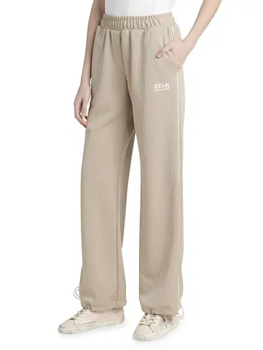 Golden Goose Women's Star Pinstriped Joggers - Khaki - Size XXS | Thumbnail 2 Golden Goose Women's Star Pinstriped Joggers - Khaki - Size XXS | Thumbnail 2