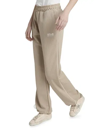Golden Goose Women's Star Pinstriped Joggers - Khaki - Size XXS | Thumbnail 7 Golden Goose Women's Star Pinstriped Joggers - Khaki - Size XXS | Thumbnail 7