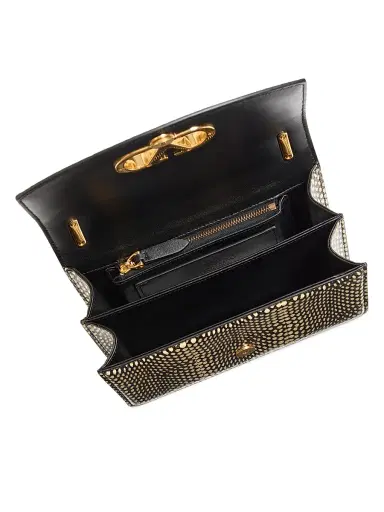 Valentino Garavani Women's Vain Elaphe Leather Shoulder Bag with Cobra Print - Black Multicolor | Thumbnail 5 Valentino Garavani Women's Vain Elaphe Leather Shoulder Bag with Cobra Print - Black Multicolor | Thumbnail 5