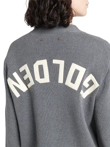 Golden Goose Women's Golden Knit Logo Cardigan - Dark Grey | Thumbnail 5 Golden Goose Women's Golden Knit Logo Cardigan - Dark Grey | Thumbnail 5