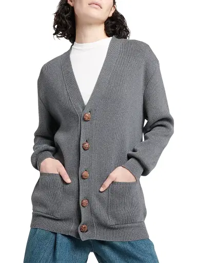 Golden Goose Women's Golden Knit Logo Cardigan - Dark Grey | Thumbnail 7 Golden Goose Women's Golden Knit Logo Cardigan - Dark Grey | Thumbnail 7