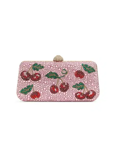 Valentino Garavani Women's Carry Secrets Minaudiere Clutch with Cherryfic Rhinestone Motif - Pink | Thumbnail 6 Valentino Garavani Women's Carry Secrets Minaudiere Clutch with Cherryfic Rhinestone Motif - Pink | Thumbnail 6