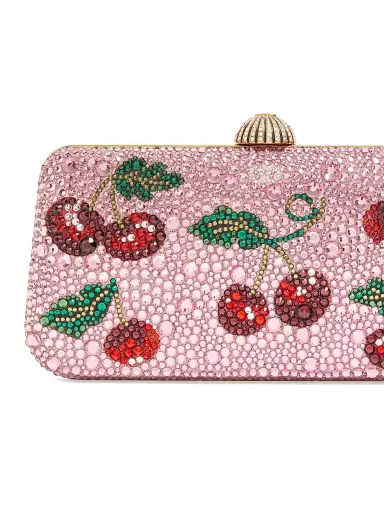 Valentino Garavani Women's Carry Secrets Minaudiere Clutch with Cherryfic Rhinestone Motif - Pink | Thumbnail 8 Valentino Garavani Women's Carry Secrets Minaudiere Clutch with Cherryfic Rhinestone Motif - Pink | Thumbnail 8
