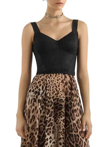 Dolce & Gabbana Women's Lace Crop Bustier Top - Nero - Size 12 | Thumbnail 2 Dolce & Gabbana Women's Lace Crop Bustier Top - Nero - Size 12 | Thumbnail 2