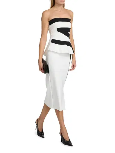 Chiara Boni La Petite Robe Women's Gabry Striped Strapless Top | Thumbnail 2 Chiara Boni La Petite Robe Women's Gabry Striped Strapless Top | Thumbnail 2