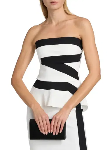 Chiara Boni La Petite Robe Women's Gabry Striped Strapless Top | Thumbnail 3 Chiara Boni La Petite Robe Women's Gabry Striped Strapless Top | Thumbnail 3