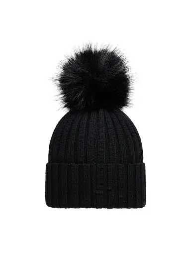 Moncler Women's Beanie in Wool - Black | Thumbnail 3 Moncler Women's Beanie in Wool - Black | Thumbnail 3