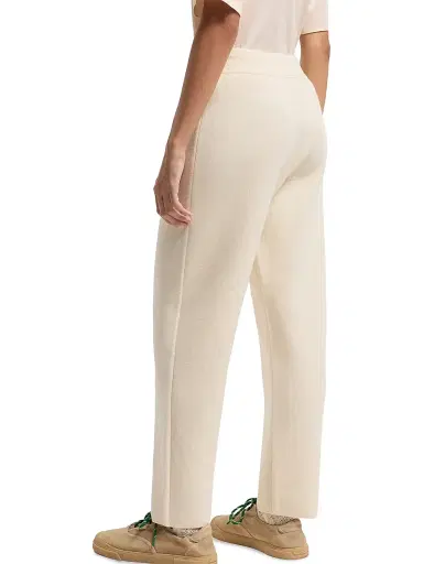 Moncler Women's Jogging Pants in Wool & Cashmere - White | Thumbnail 4 Moncler Women's Jogging Pants in Wool & Cashmere - White | Thumbnail 4