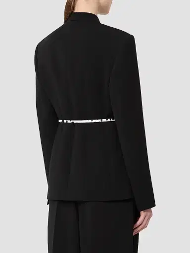Max Mara Women's Double Breasted Cady Jacket with Belt | Thumbnail 3 Max Mara Women's Double Breasted Cady Jacket with Belt | Thumbnail 3