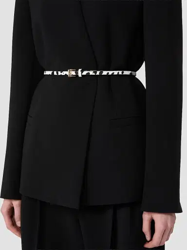 Max Mara Women's Double Breasted Cady Jacket with Belt | Thumbnail 4 Max Mara Women's Double Breasted Cady Jacket with Belt | Thumbnail 4
