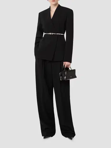 Max Mara Women's Double Breasted Cady Jacket with Belt | Thumbnail 5 Max Mara Women's Double Breasted Cady Jacket with Belt | Thumbnail 5