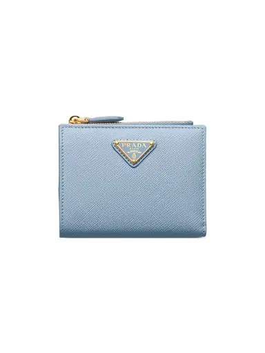 Prada Women's Saffiano Leather Wallet - Blue | Thumbnail 1 Prada Women's Saffiano Leather Wallet - Blue | Thumbnail 1