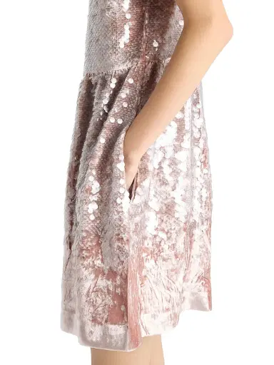 Prada Women's Sequined Velvet Mini-dress - Pink | Thumbnail 5 Prada Women's Sequined Velvet Mini-dress - Pink | Thumbnail 5