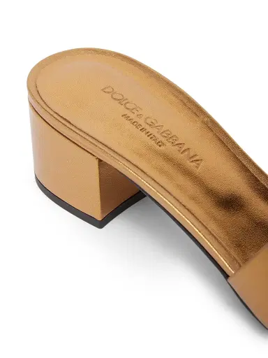 Dolce & Gabbana Women's 40MM Logo Cut-Out Leather Sandals | Thumbnail 6 Dolce & Gabbana Women's 40MM Logo Cut-Out Leather Sandals | Thumbnail 6