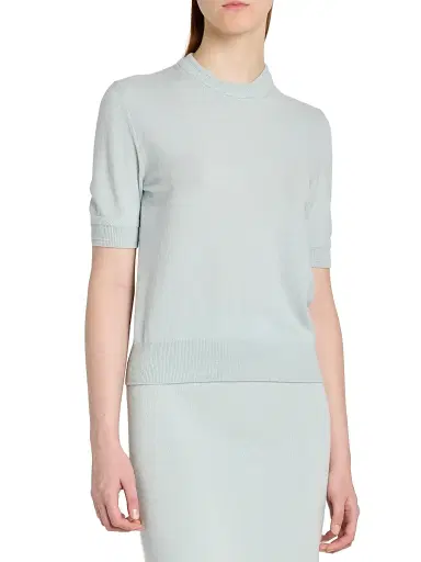 Jil Sander Women's Merino Wool Short-Sleeve Sweater | Thumbnail 4 Jil Sander Women's Merino Wool Short-Sleeve Sweater | Thumbnail 4