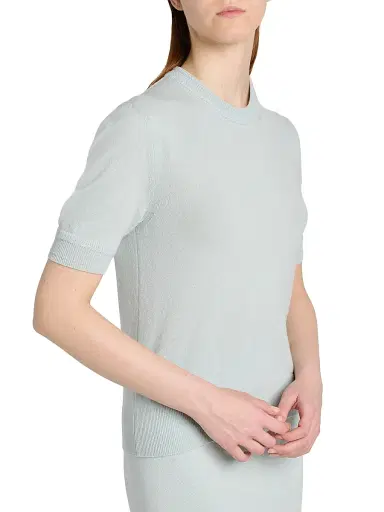 Jil Sander Women's Merino Wool Short-Sleeve Sweater | Thumbnail 6 Jil Sander Women's Merino Wool Short-Sleeve Sweater | Thumbnail 6