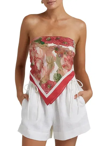 Peony Women's Tapestry Signature Printed Scarf | Thumbnail 3 Peony Women's Tapestry Signature Printed Scarf | Thumbnail 3