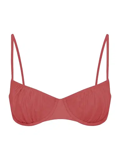 Peony Women's Tapestry Everlasting Ruched Balconette Bikini Top - Rose | Thumbnail 1 Peony Women's Tapestry Everlasting Ruched Balconette Bikini Top - Rose | Thumbnail 1