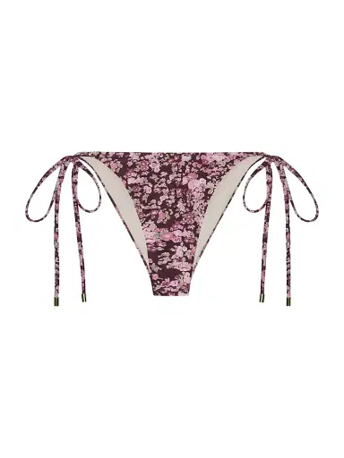 Peony Women's Tapestry Ruched Channel String Bikini Bottom - Viola - Size XL | Thumbnail 1 Peony Women's Tapestry Ruched Channel String Bikini Bottom - Viola - Size XL | Thumbnail 1