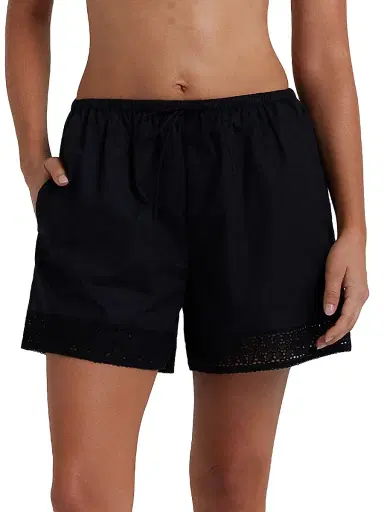 Peony Women's Tapestry Summer Cotton Shorts - Noir - Size Large | Thumbnail 3 Peony Women's Tapestry Summer Cotton Shorts - Noir - Size Large | Thumbnail 3