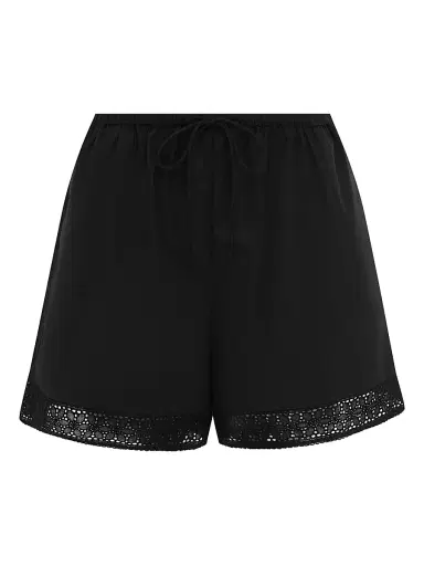 Peony Women's Tapestry Summer Cotton Shorts - Noir - Size Large | Thumbnail 1 Peony Women's Tapestry Summer Cotton Shorts - Noir - Size Large | Thumbnail 1