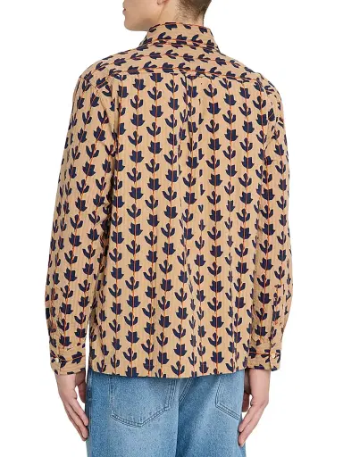 Scotch & Soda Men's Structured Print Button-Front Shirt | Thumbnail 4 Scotch & Soda Men's Structured Print Button-Front Shirt | Thumbnail 4