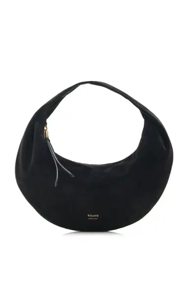 Khaite Olivia Suede Mini Hobo Bag | Thumbnail 1 Khaite Olivia Suede Mini Hobo Bag | Thumbnail 1