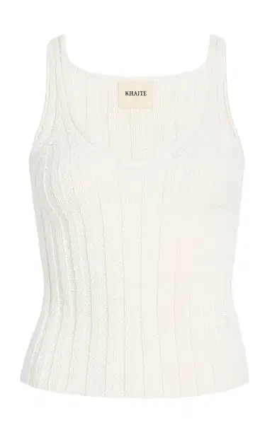 Khaite Val Ribbed Cotton-Blend Tank Top | Thumbnail 5 Khaite Val Ribbed Cotton-Blend Tank Top | Thumbnail 5