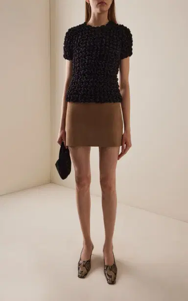 Khaite Jett Suede Mini Skirt | Thumbnail 2 Khaite Jett Suede Mini Skirt | Thumbnail 2
