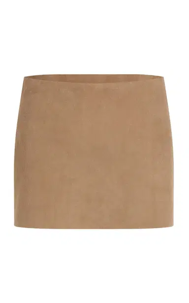 Khaite Jett Suede Mini Skirt | Thumbnail 1 Khaite Jett Suede Mini Skirt | Thumbnail 1