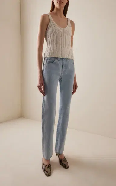 Khaite Farley Rigid Mid-Rise Straight-Leg Jeans | Thumbnail 2 Khaite Farley Rigid Mid-Rise Straight-Leg Jeans | Thumbnail 2
