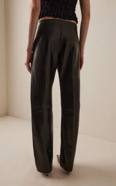 Khaite Mita Plonge Leather Straight-Leg Pants | Thumbnail 4 Khaite Mita Plonge Leather Straight-Leg Pants | Thumbnail 4