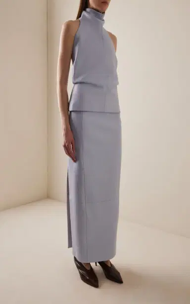 Khaite Lyle Plonge Leather Maxi Skirt | Thumbnail 3 Khaite Lyle Plonge Leather Maxi Skirt | Thumbnail 3