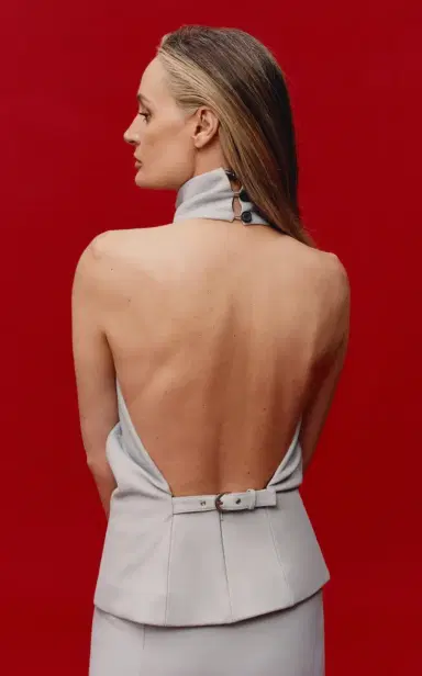 Khaite Rone Plonge Leather Top | Thumbnail 2 Khaite Rone Plonge Leather Top | Thumbnail 2