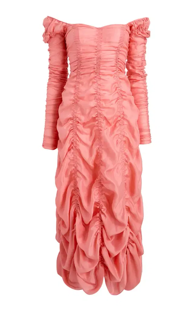 Judith Ruffled Silk Blend Dress Judith Ruffled Silk Blend Dress