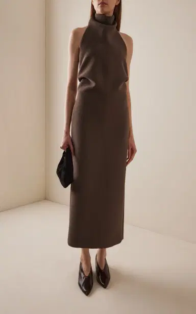 Khaite Roxanne Crepe Maxi Dress | Thumbnail 3 Khaite Roxanne Crepe Maxi Dress | Thumbnail 3