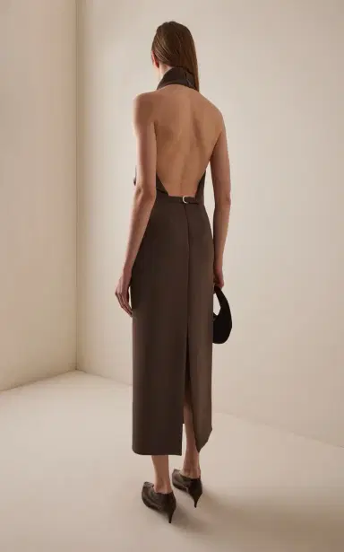 Khaite Roxanne Crepe Maxi Dress | Thumbnail 4 Khaite Roxanne Crepe Maxi Dress | Thumbnail 4