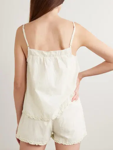Deiji Studios Ruffled Checked Cotton-poplin Camisole And Shorts Set | Thumbnail 3 Deiji Studios Ruffled Checked Cotton-poplin Camisole And Shorts Set | Thumbnail 3