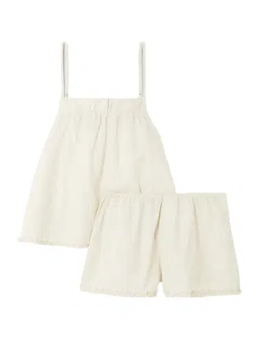 Deiji Studios Ruffled Checked Cotton-poplin Camisole And Shorts Set | Thumbnail 1 Deiji Studios Ruffled Checked Cotton-poplin Camisole And Shorts Set | Thumbnail 1