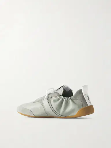 Chloé Kick Suede And Leather Sneakers | Thumbnail 3 Chloé Kick Suede And Leather Sneakers | Thumbnail 3