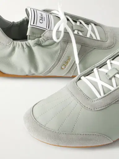Chloé Kick Suede And Leather Sneakers | Thumbnail 5 Chloé Kick Suede And Leather Sneakers | Thumbnail 5