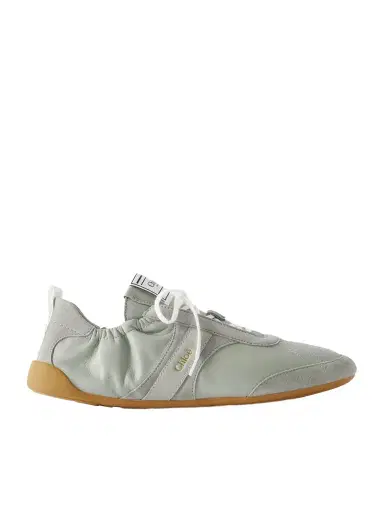 Chloé Kick Suede And Leather Sneakers | Thumbnail 1 Chloé Kick Suede And Leather Sneakers | Thumbnail 1
