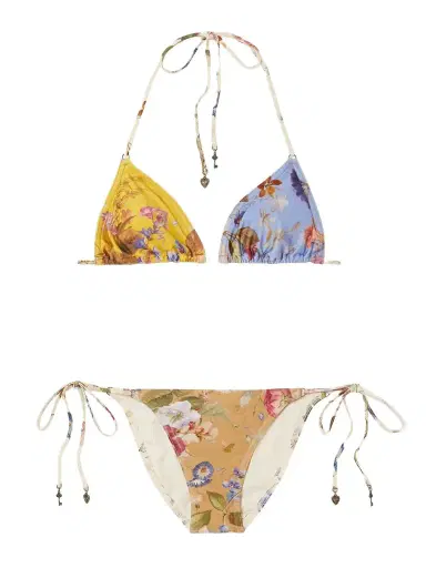 Zimmermann Patience Printed Triangle Bikini | Thumbnail 1 Zimmermann Patience Printed Triangle Bikini | Thumbnail 1
